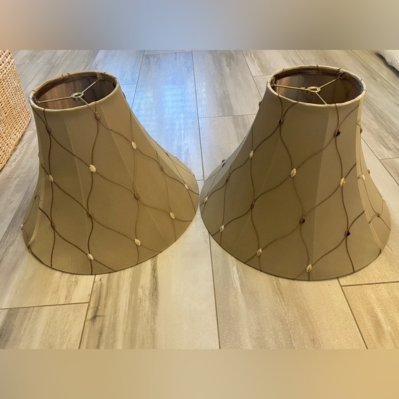 Decorative Lamp Shade Pair - Picture 1 of 8